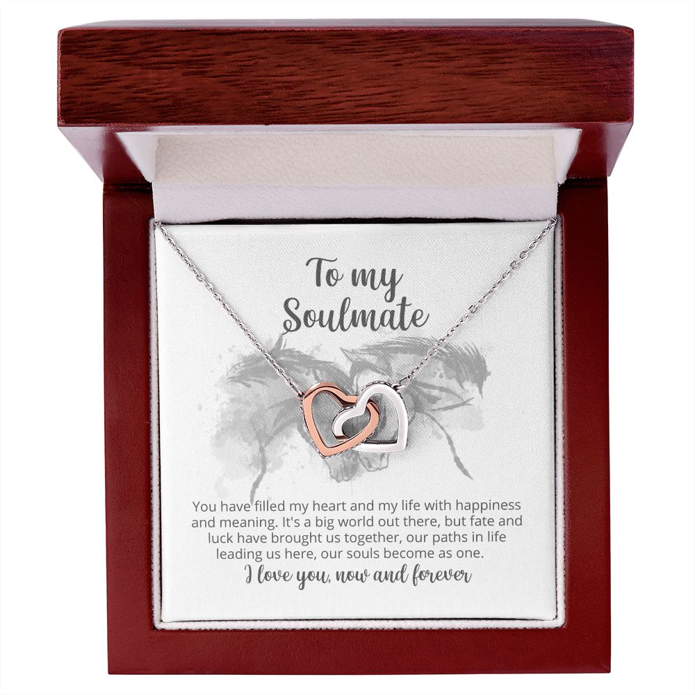 To My Soulmate - Interlocking Hearts with Message Card designed for Horse Lovers