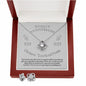 Anniversary Gift, Love Knot Necklace and Earring Set, Personalize with your Name and Anniversary Dates
