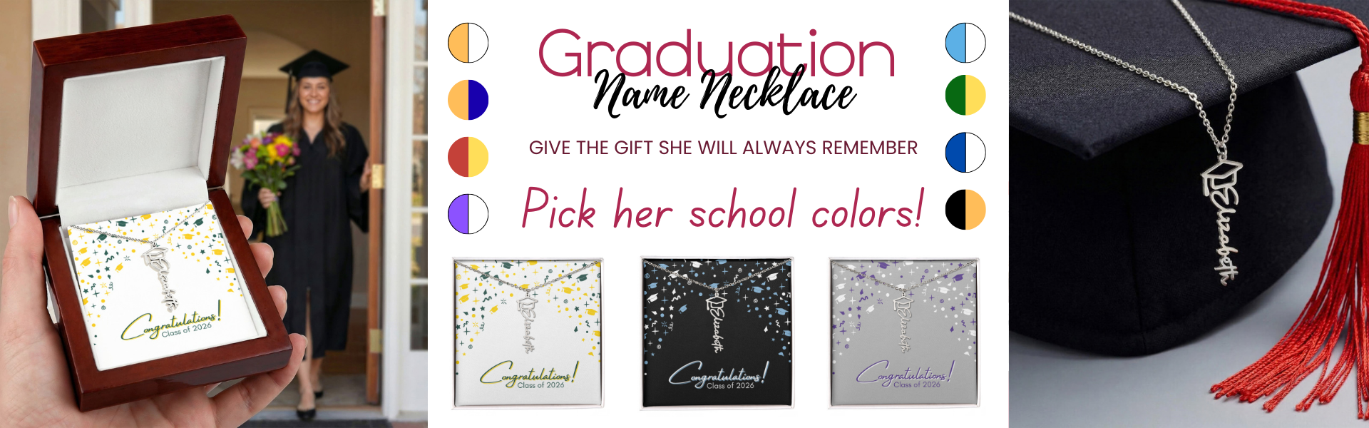 Graduation Name Necklace Collection