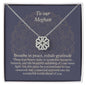 Connected Heart Necklace - Breathe in Peace Exhale Gratitude