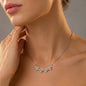 Connected Heart Necklace - Breathe in Peace Exhale Gratitude