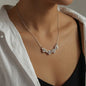 Connected Heart Necklace - Breathe in Peace Exhale Gratitude