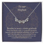 Connected Heart Necklace - Breathe in Peace Exhale Gratitude
