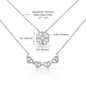 Connected Heart Necklace - Breathe in Peace Exhale Gratitude