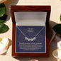Connected Heart Necklace - Breathe in Peace Exhale Gratitude
