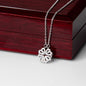 Connected Heart Necklace - Breathe in Peace Exhale Gratitude