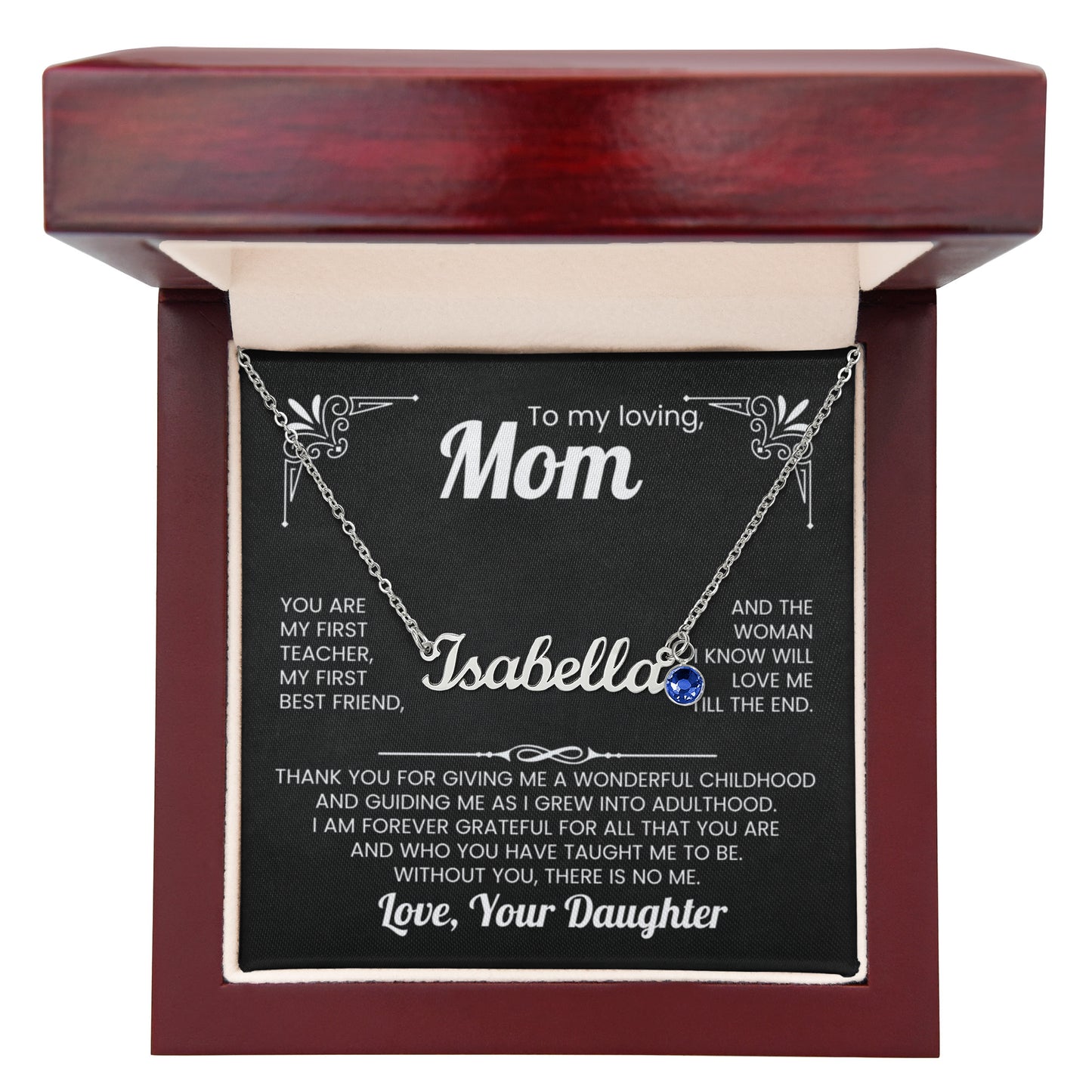 Custom Name Necklace - To Mom from Daughter