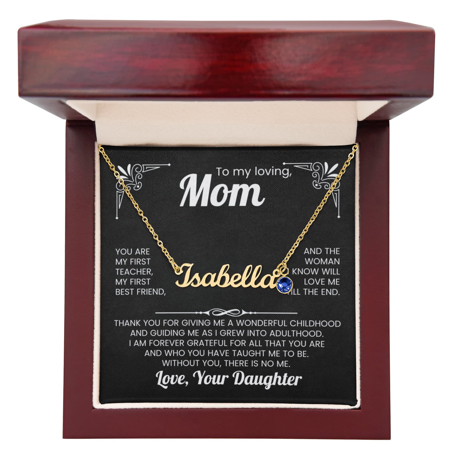 Custom Name Necklace - To Mom from Daughter