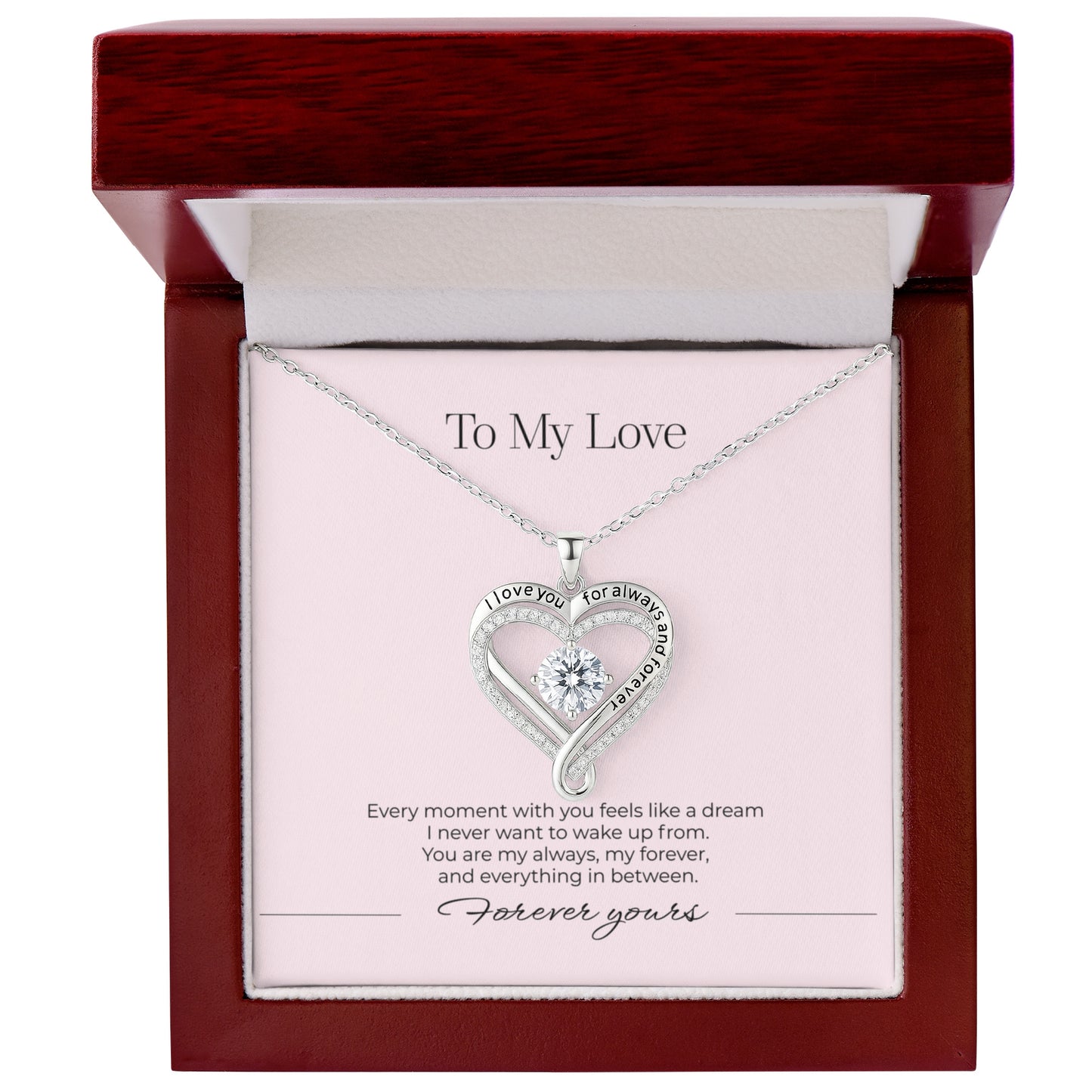Always and Forever Heart Overlay Necklace