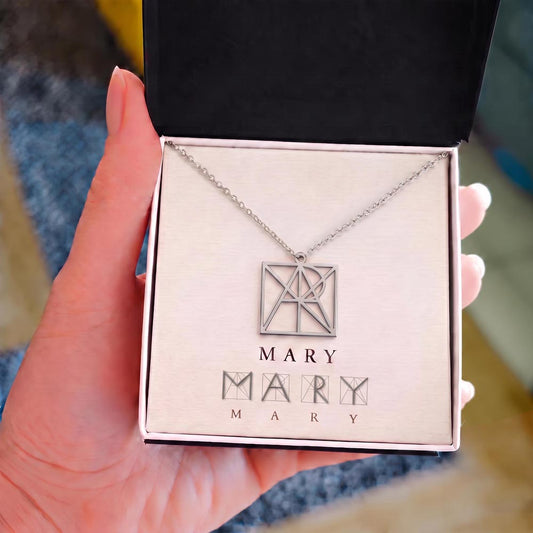 Personalized Geometric Name Necklace