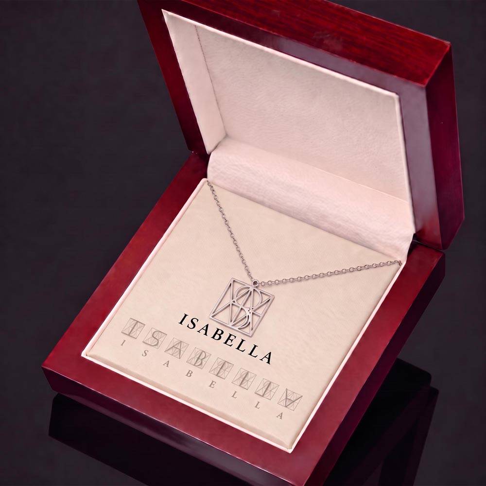 Personalized Geometric Name Necklace