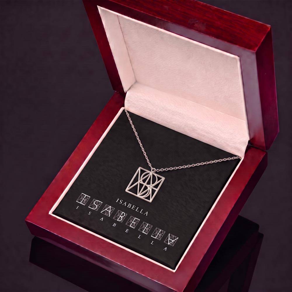 Personalized Geometric Name Necklace