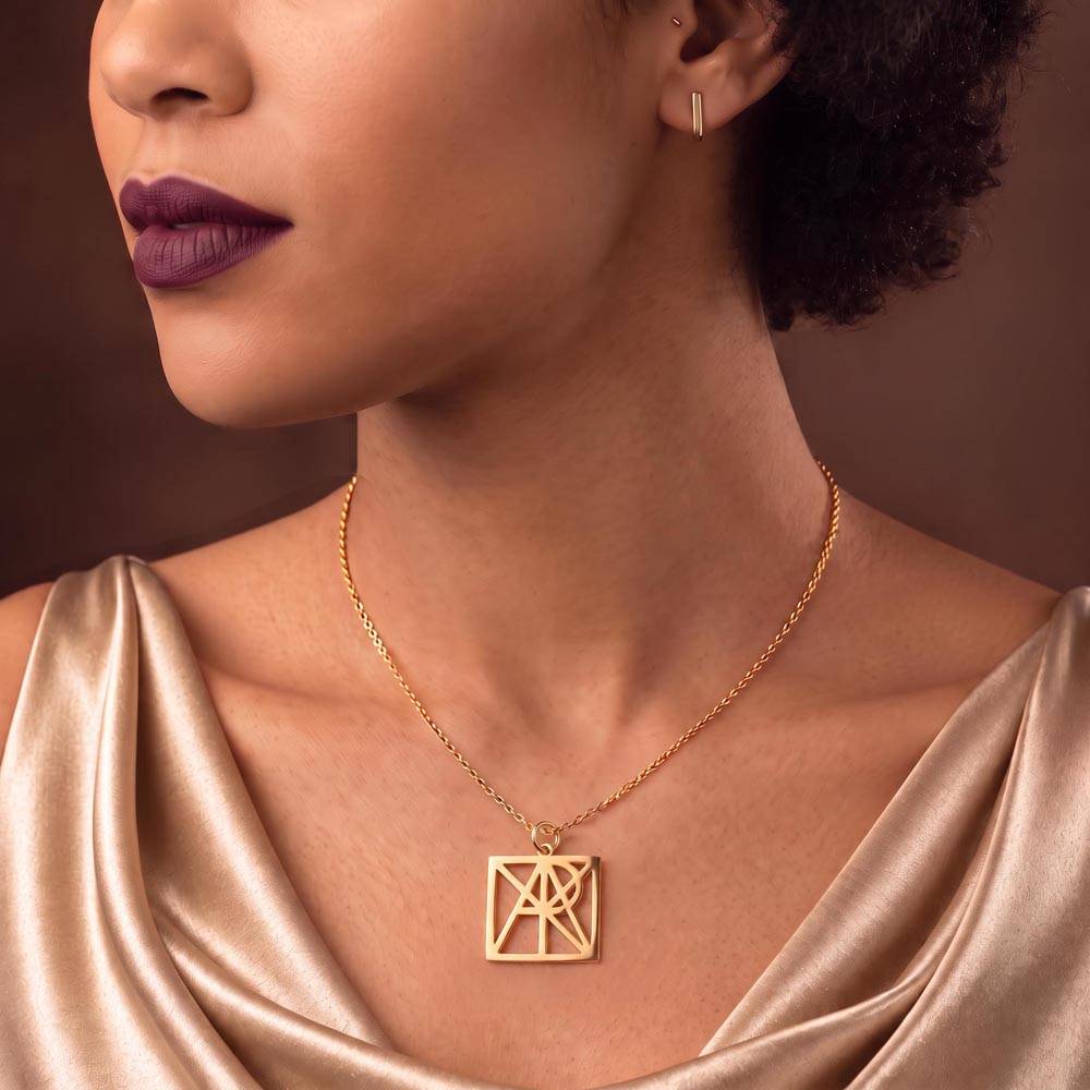 Personalized Geometric Name Necklace