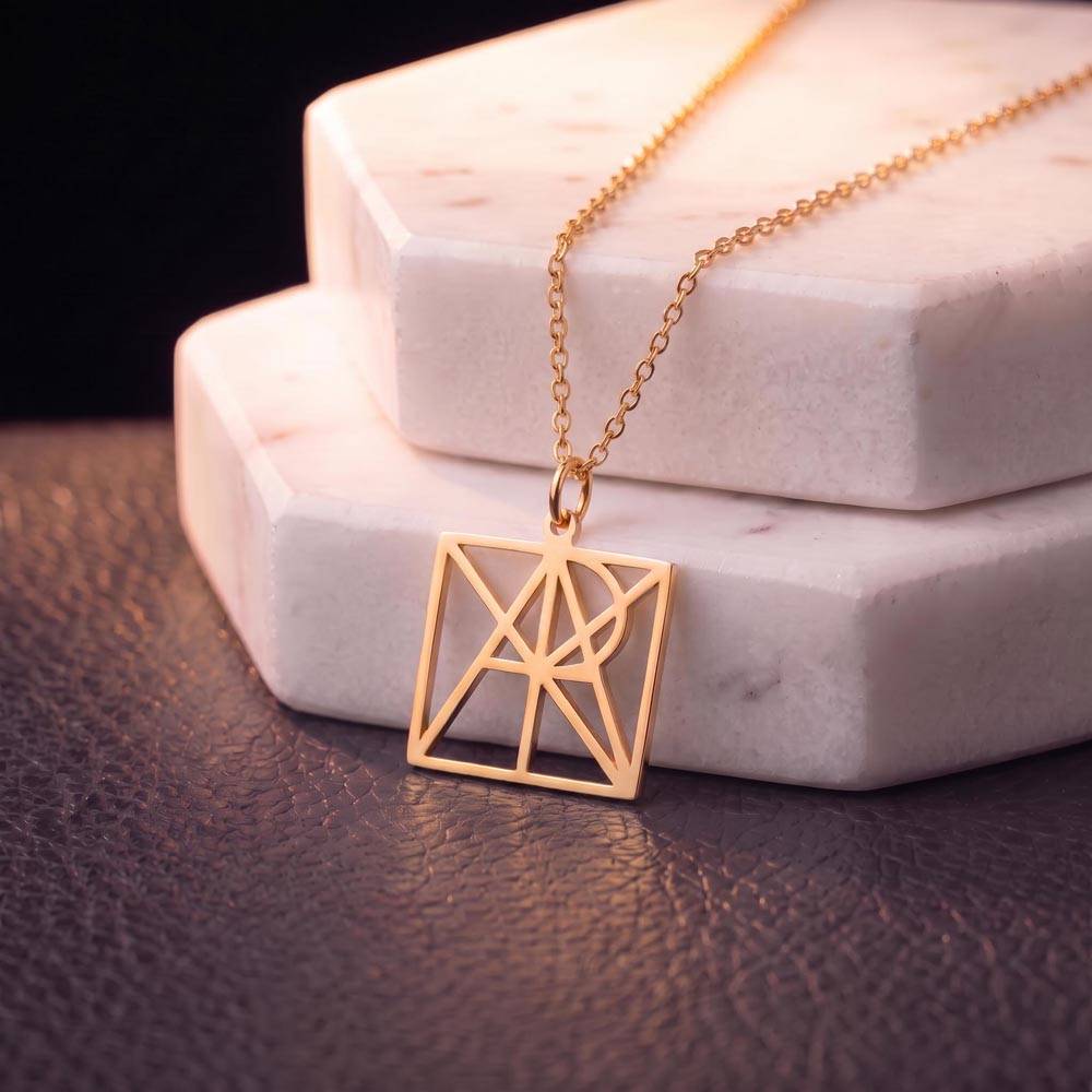 Personalized Geometric Name Necklace