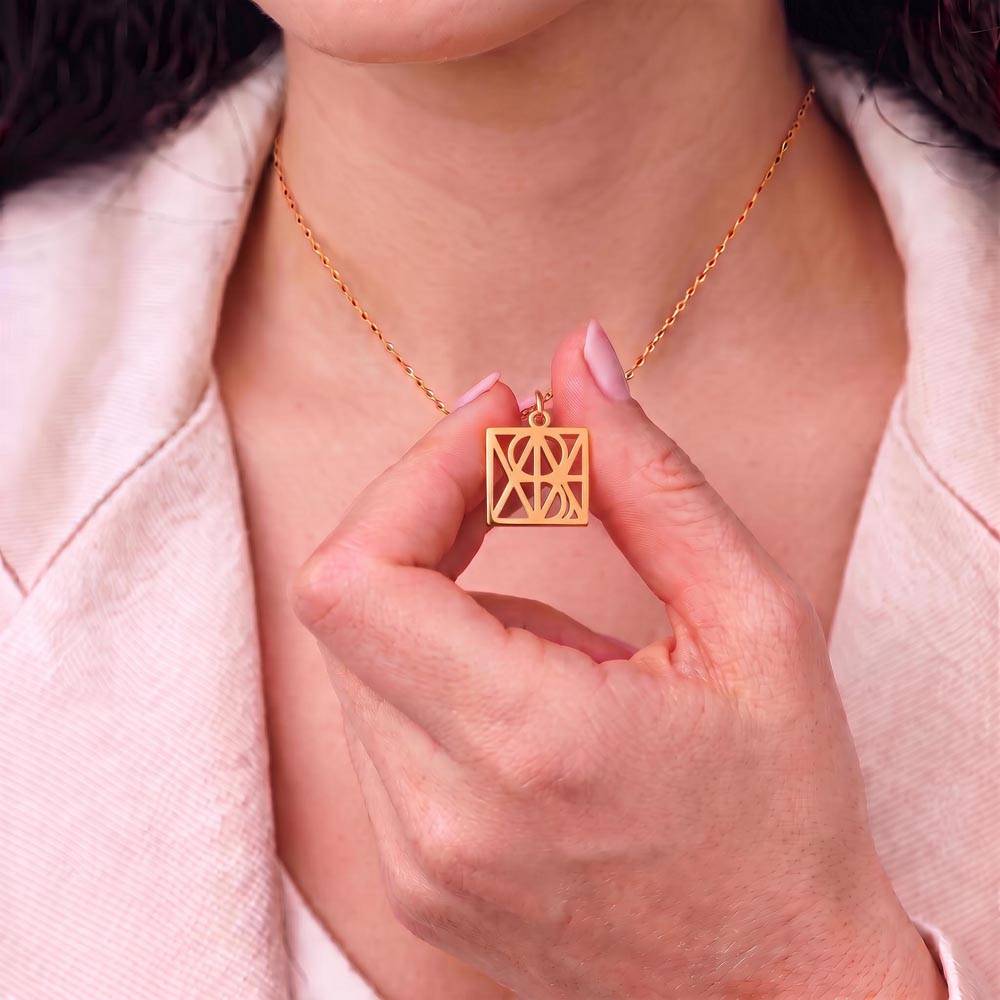 Personalized Geometric Name Necklace