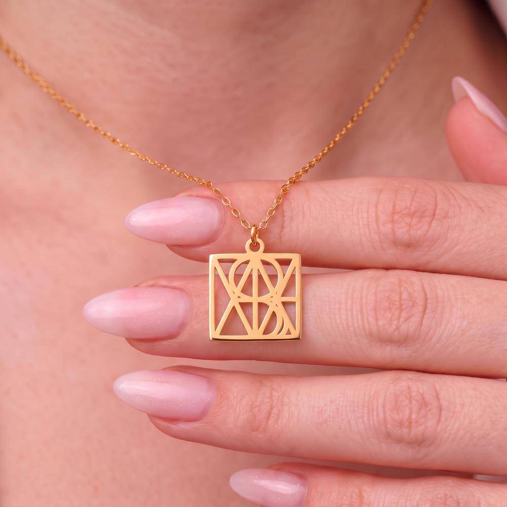 Personalized Geometric Name Necklace