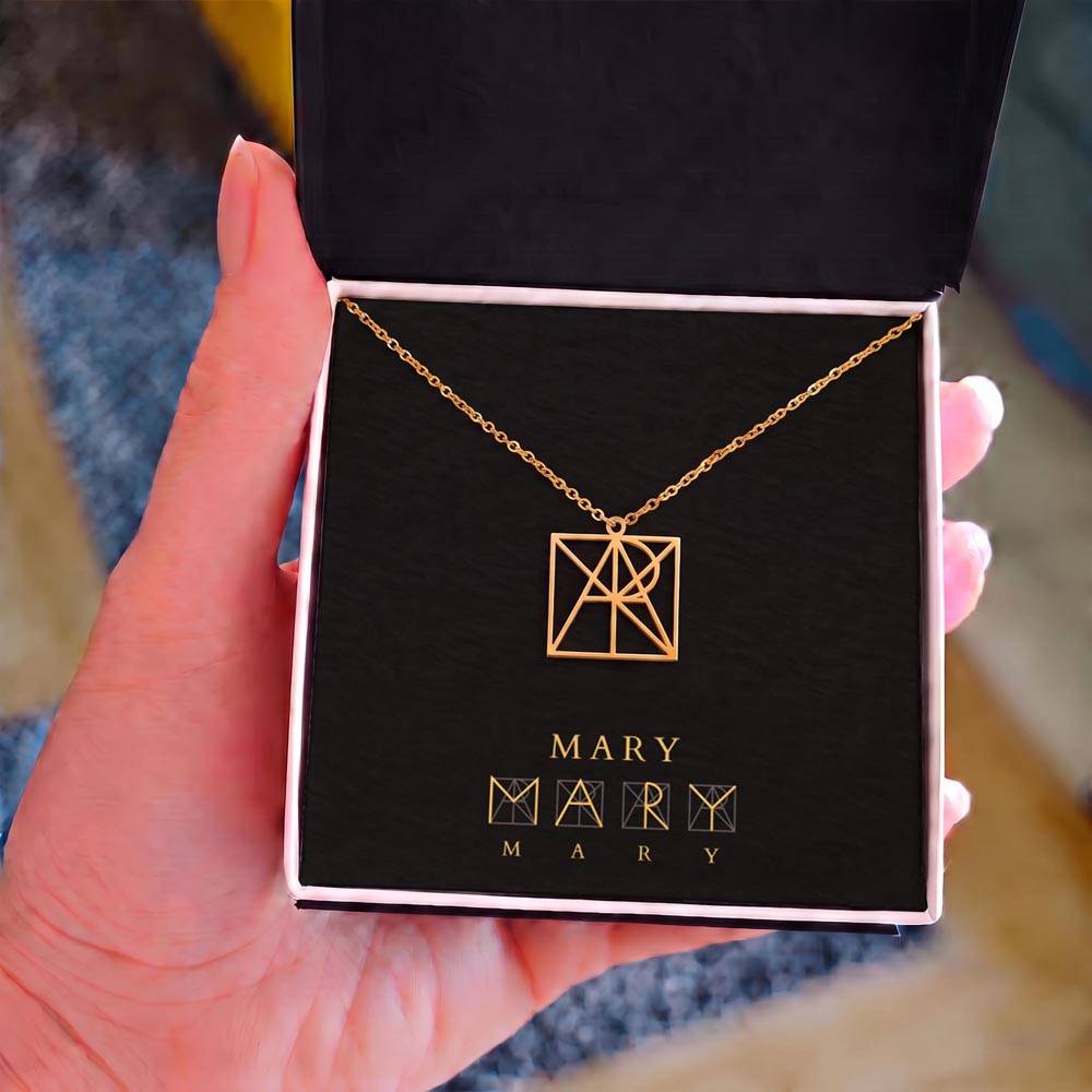 Personalized Geometric Name Necklace