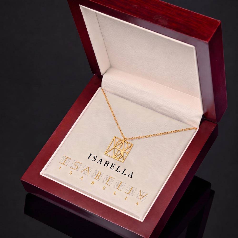 Personalized Geometric Name Necklace