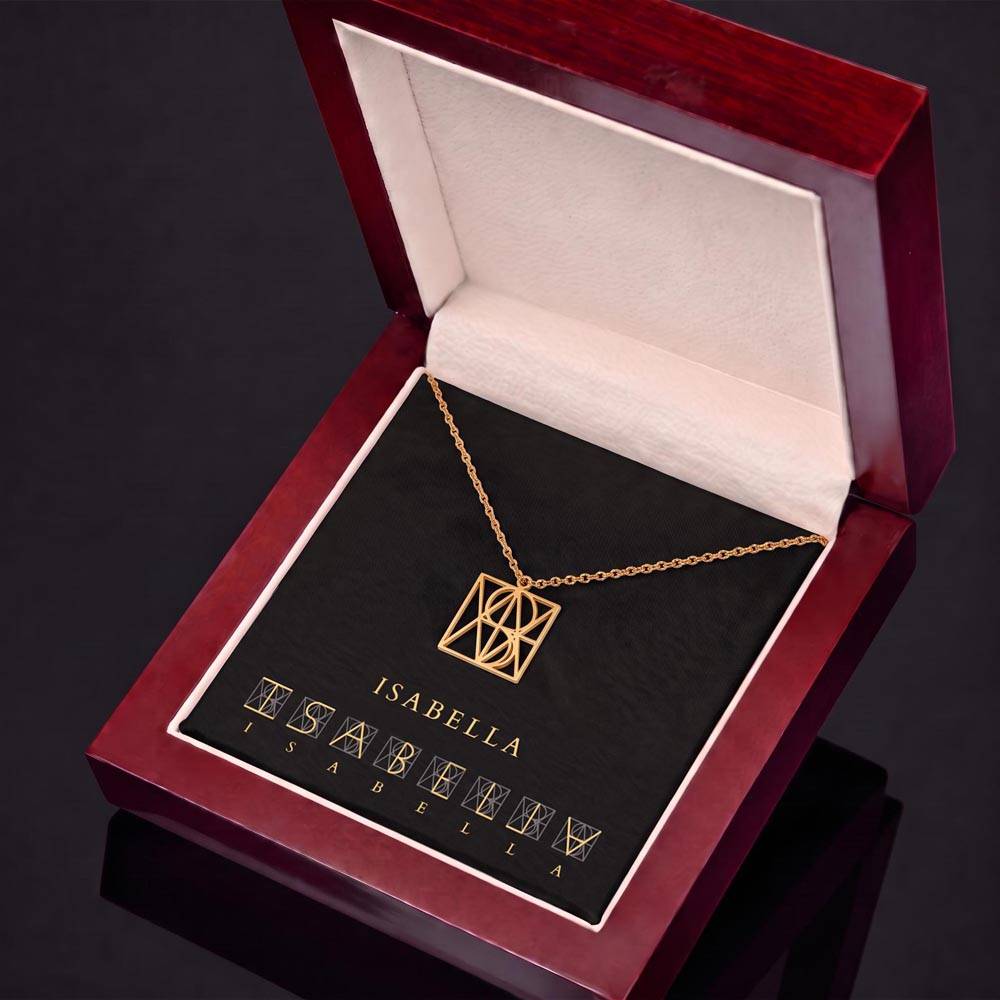 Personalized Geometric Name Necklace