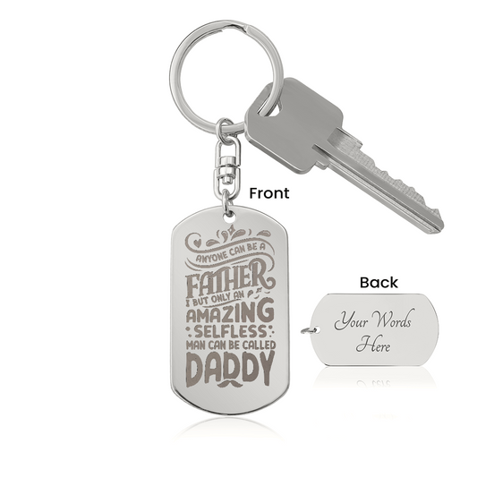Personalized Key Chain - Dog Tag Design