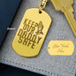 Keep our daddy safe dad dog tag egv