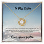 Love Knot Necklace - Sister to deployed sister