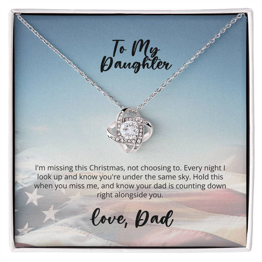 Love Knot Necklace - Deployed Dad to Daughter