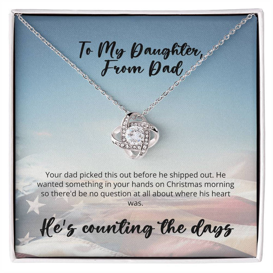 Love Knot Necklace - Deployed Dad to Daughter
