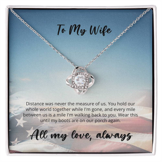 Deployed Husband to Wife - Love Knot Necklace