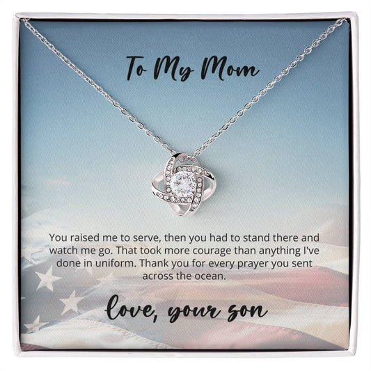 Love Knot Necklace -- Deployed Son to Mom