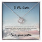 Love Knot Necklace - Sister to deployed sister