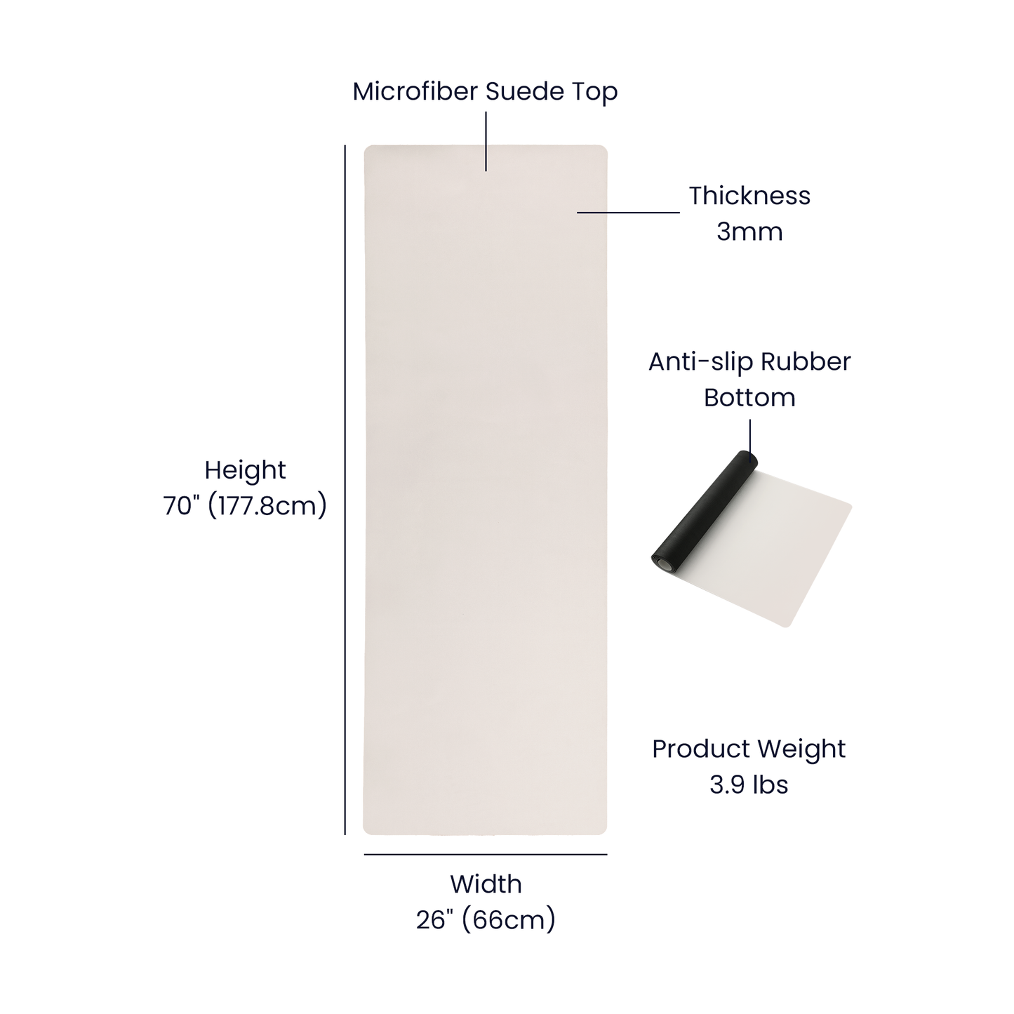 Yoga Mat - Breathe in Peace, Exhale Gratitude
