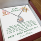 First Mother's Day - Heart with Baby Feet Necklace