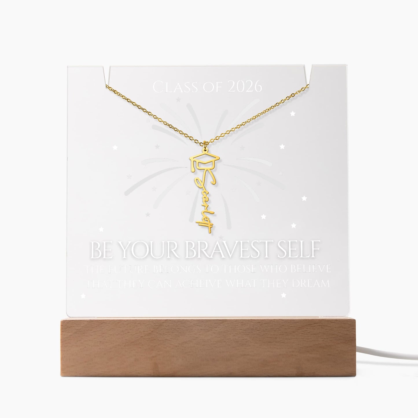 Keepsake Acrylic Bundle - Necklace and Stand