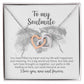 To My Soulmate - Interlocking Hearts with Message Card designed for Horse Lovers