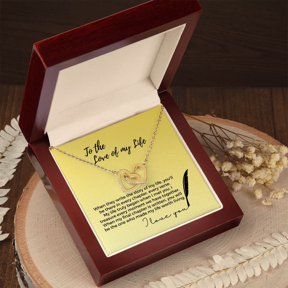 Story of My Life - Interlocking Hearts - Birthday, Anniversary, Gift for Wife, Girlfriend, Partner, Book Lover