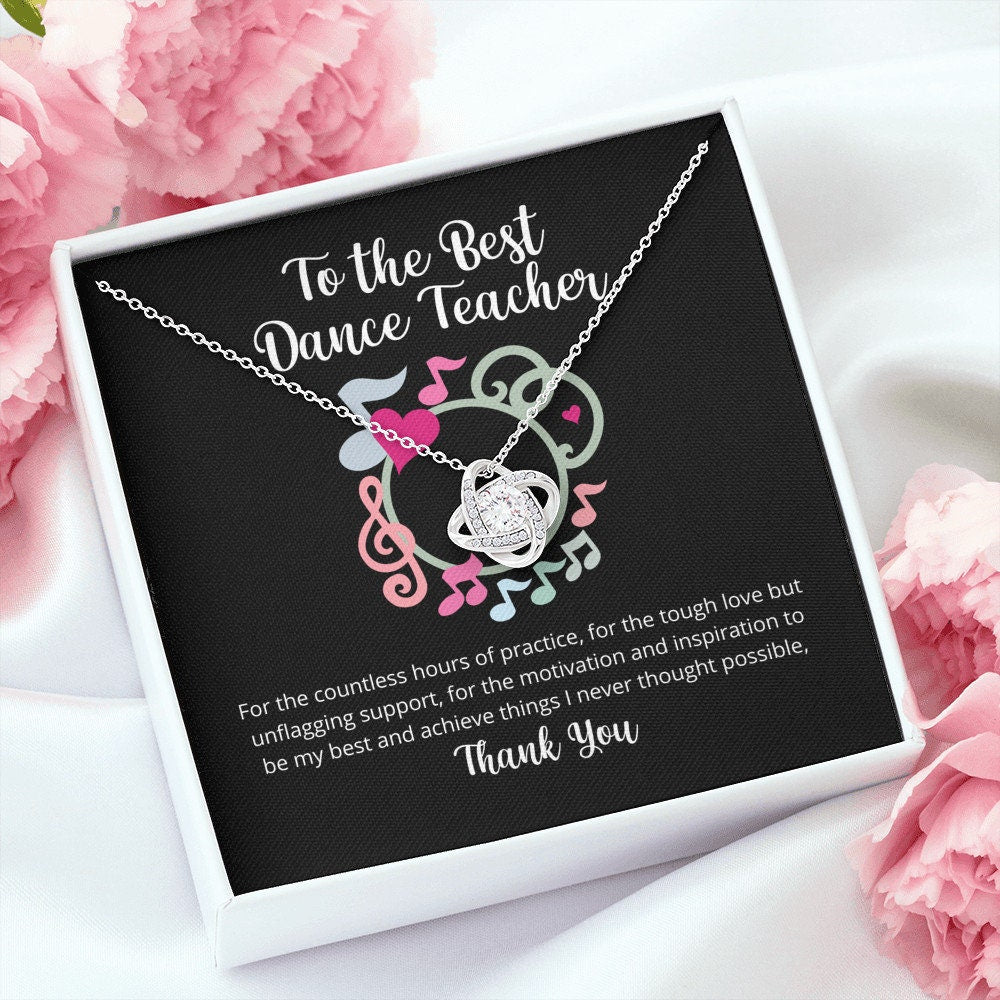 14k White Gold over Stainless Steel, Thank you Gift for Tap Teacher, Dance Recital Gift for Women