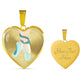 Ballet Shoes in Heart Pendant - Gold Plated