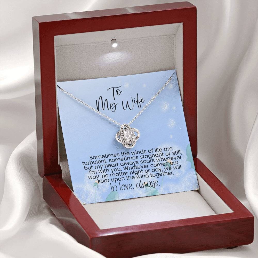 To My Wife - In Love Always - Love Knot Necklace