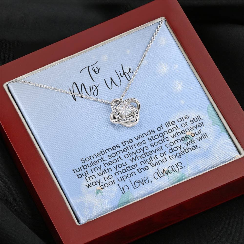 To My Wife - In Love Always - Love Knot Necklace