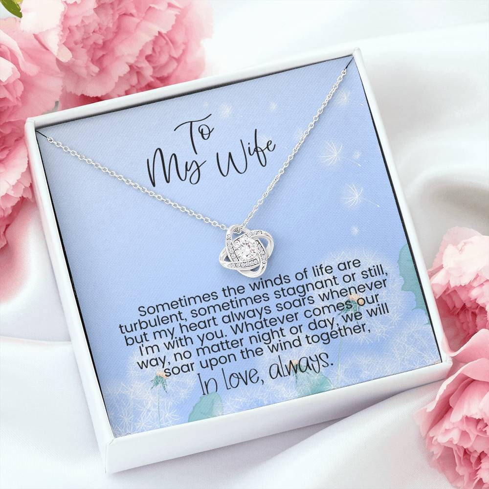 To My Wife - In Love Always - Love Knot Necklace