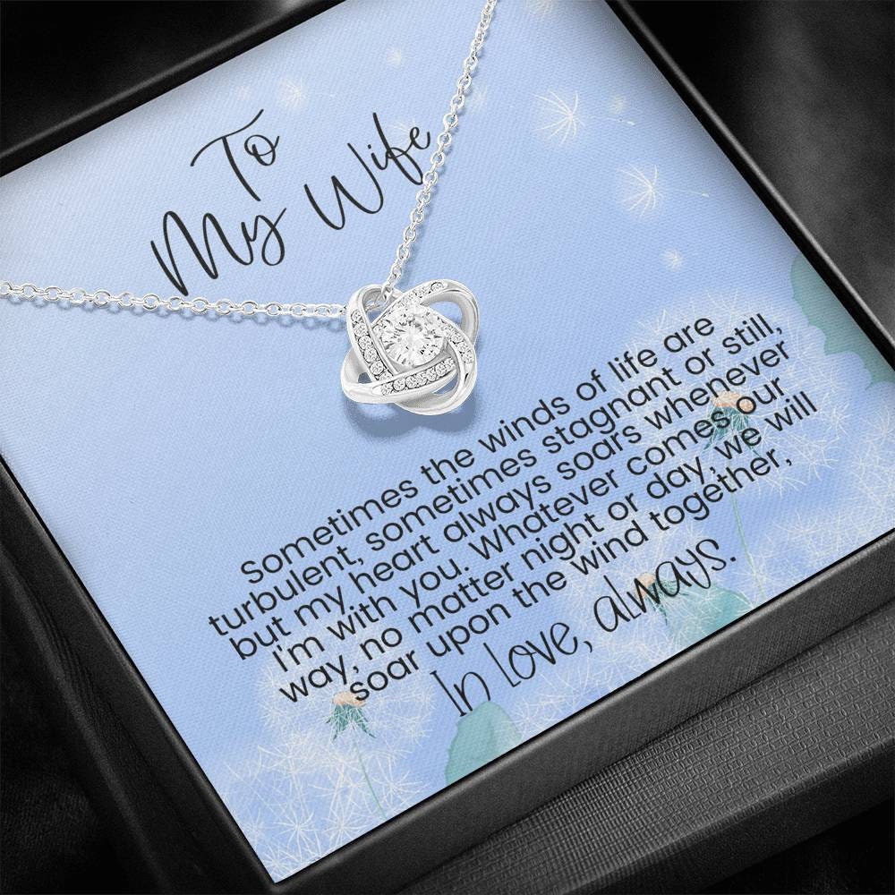 To My Wife - In Love Always - Love Knot Necklace