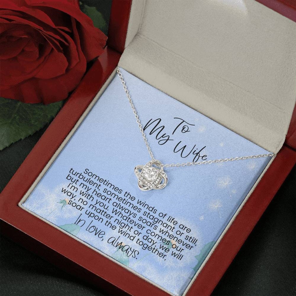 To My Wife - In Love Always - Love Knot Necklace