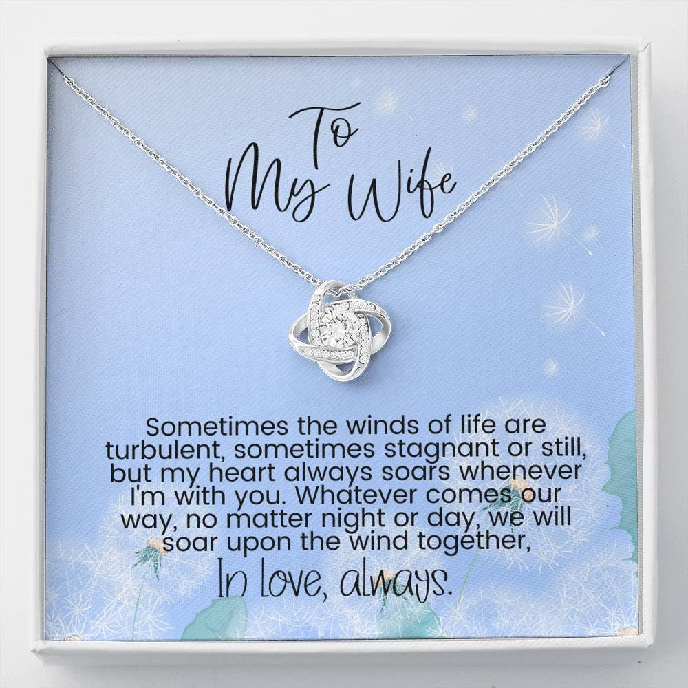 To My Wife - In Love Always - Love Knot Necklace