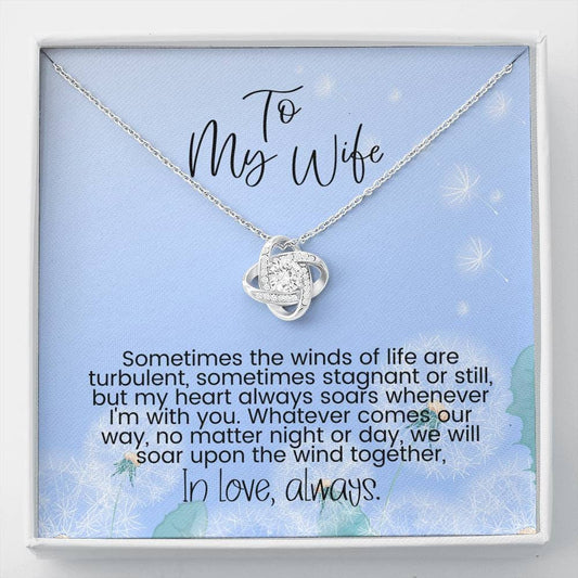 To My Wife - In Love Always - Love Knot Necklace