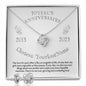 Anniversary Gift, Love Knot Necklace and Earring Set, Personalize with your Name and Anniversary Dates